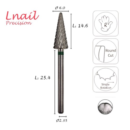 Tree-Shape-Fräser 6,0 mm Grob – Super Cut Schnellabtrag