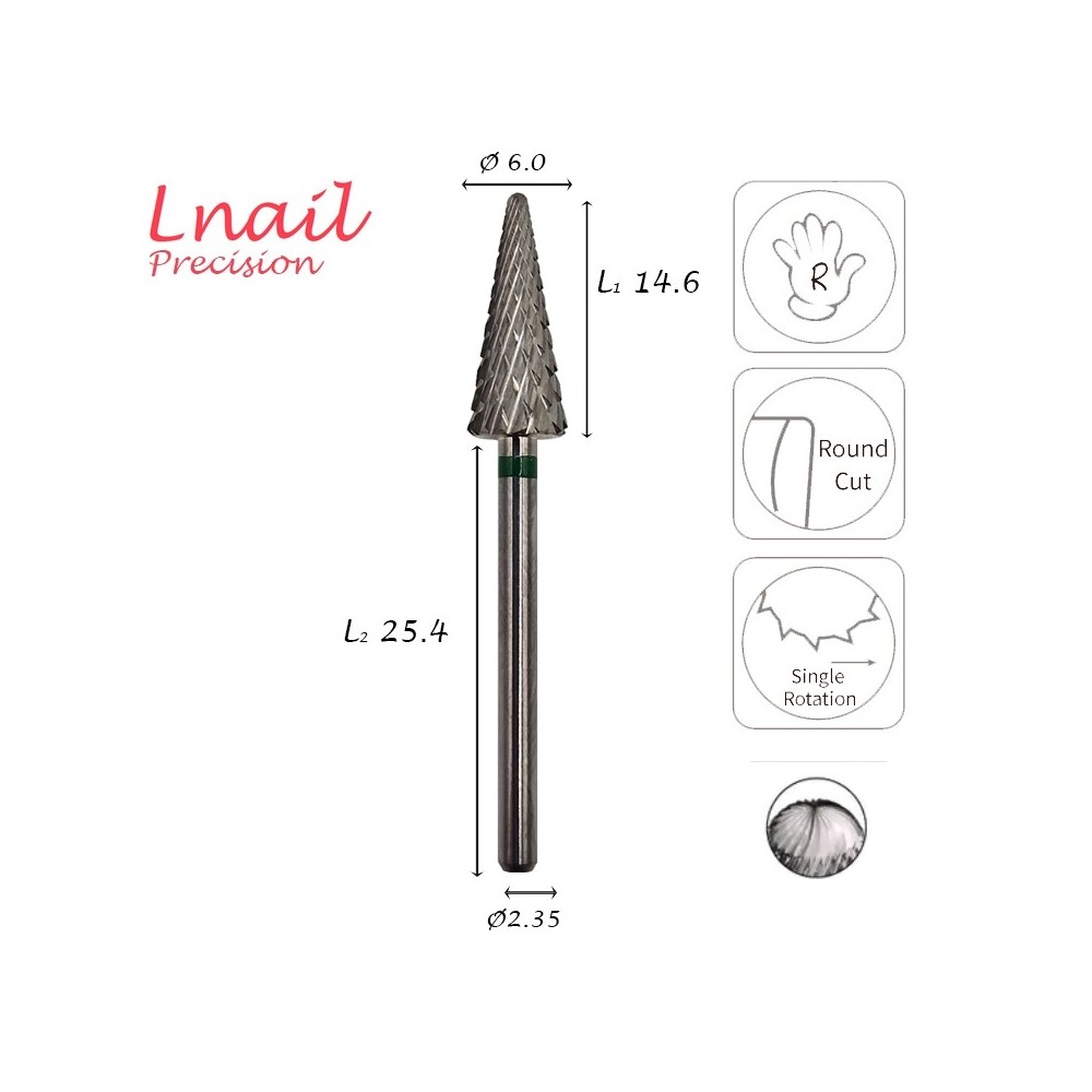 La Punta Tree Shape 6,0 mm Grossa Super Cut è progettata per rimozione veloce e controllata di materiali artificiali. Combina ab