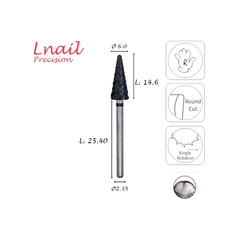 Tree Shape Fräser 6,0 mm Extra Grob DLC – Super Cut Hartmetall