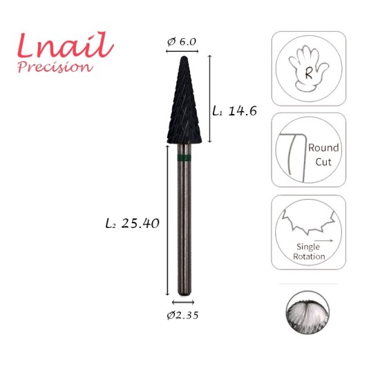 Фреза Tree 6,0 мм Coarse DLC – Super Cut | Lnail Precision