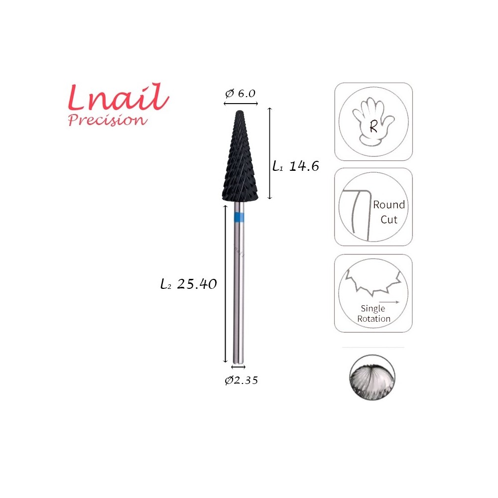 Фреза Tree 6,0 мм Medium DLC – Super Cut | Lnail Precision