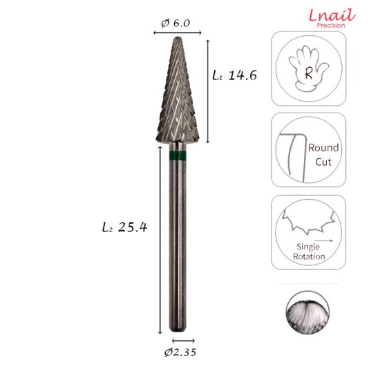 Fresa Carburo 6,0mm Grosso Super Cut 14,6mm