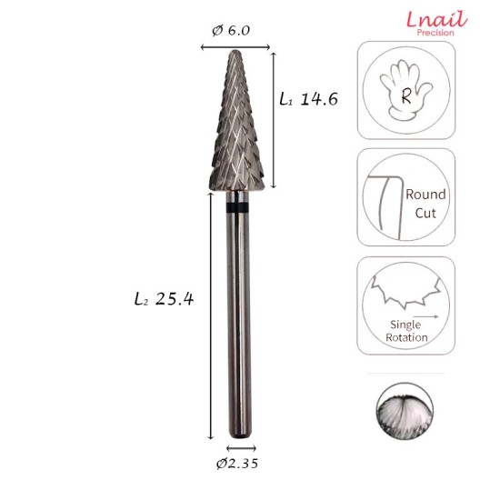 Fresa Carburo 6,0mm Extra Grossa Super Cut