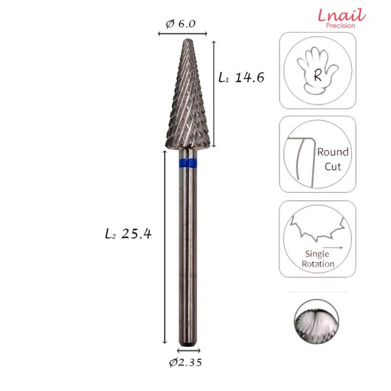 Fresa Carburo 6,0mm Media Super Cut Precisione
