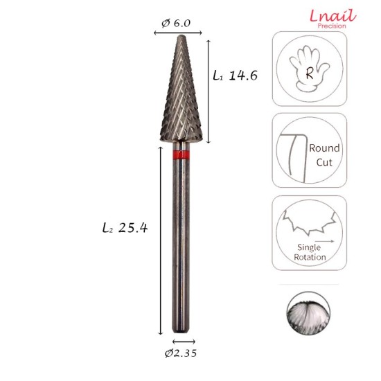 Fresa Carburo 6,0mm Fine Super Cut AL 14,6mm