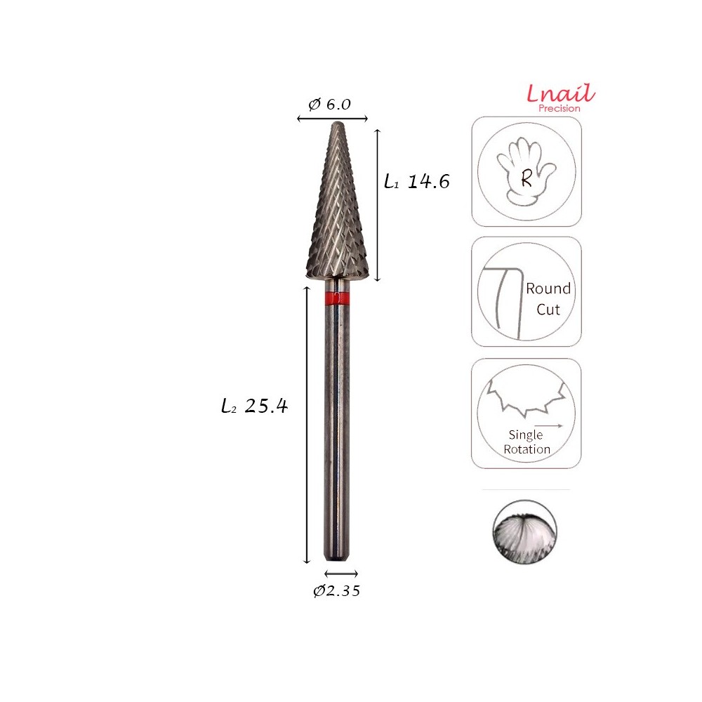 Hartmetall Konus 6,0 mm Fein Super Cut AL 14,6 mm