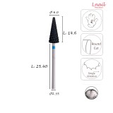Carbide Cone Bit 6.0mm Medium Cross Cut DLC AL 14.6mm