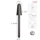 Fresa Cono Safety 6,0mm Media Taglio Incrociato LL 12,7mm