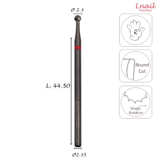 Hartmetall Kugel 2,3 mm Fein Kreuzverzahnung AL 2,3 mm