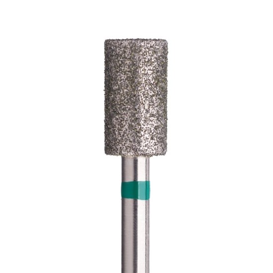 Diamond Bit Cylinder Ø5.0mm Green Ring – Nail Drill Bit