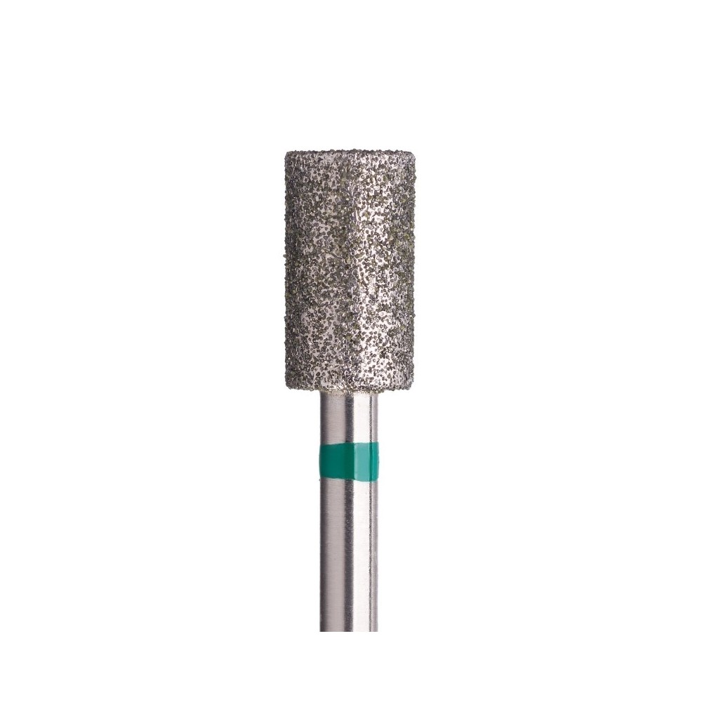 Diamond Bit Cylinder Ø5.0mm Green Ring – Nail Drill Bit