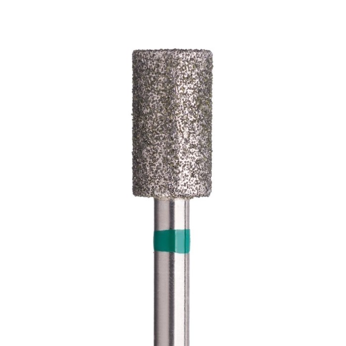 Diamond Bit Cylinder Ø5.0mm Green Ring – Nail Drill Bit