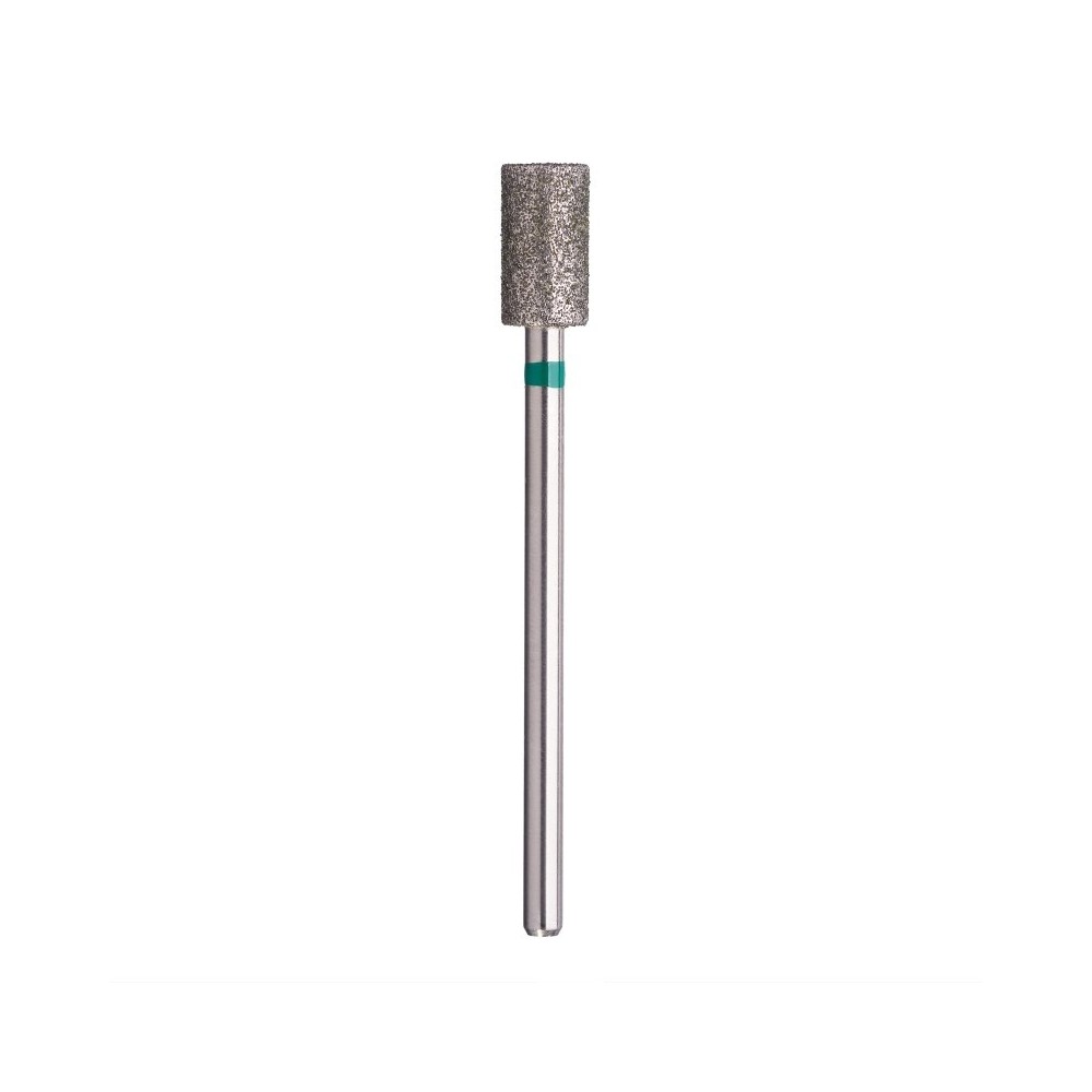 Diamond Bit Cylinder Ø5.0mm Green Ring – Nail Drill Bit