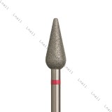 Diamantfräser Tropfen Ø5,0mm Roter Ring AL 12,0mm