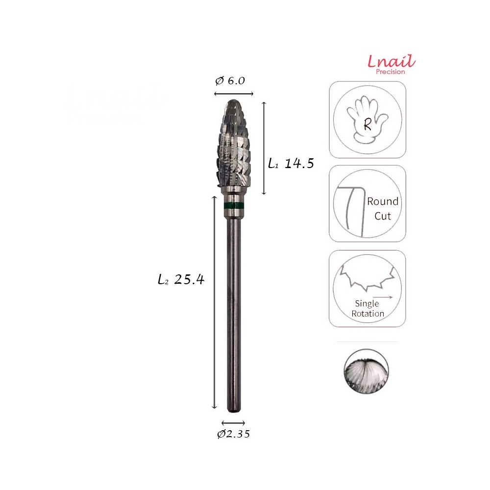 Fresa Mais 6,0mm Grossa Taglio Longitudinale LL 14,5mm