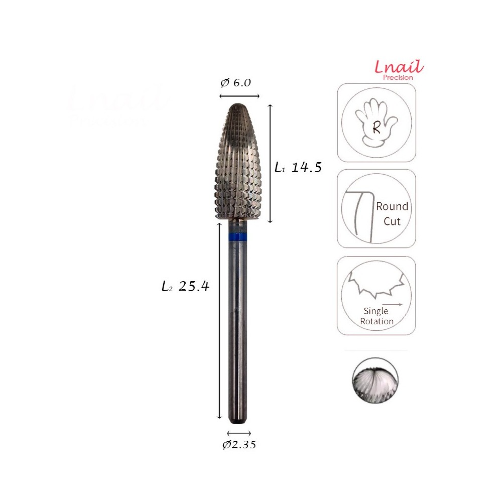 Carbide Typhoon Bit 6.0mm Medium Long Cut WL 14.5mm