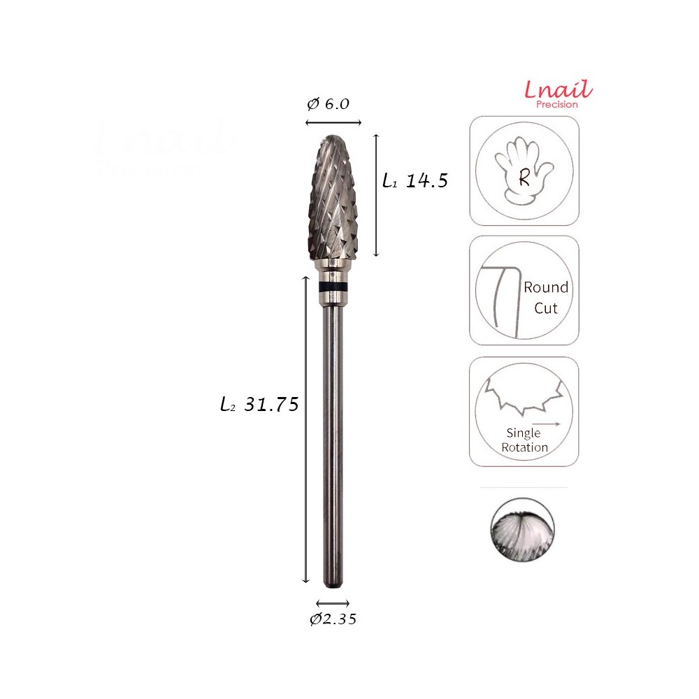 Fresa Mais 6,0mm Extra Grossa Taglio Incrociato LL 14,5mm