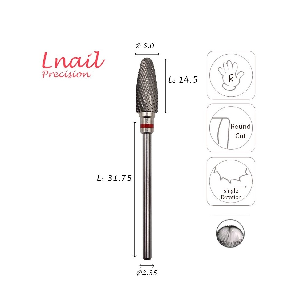 Fresa Mais 6,0mm Fine Taglio Incrociato LL 14,5mm