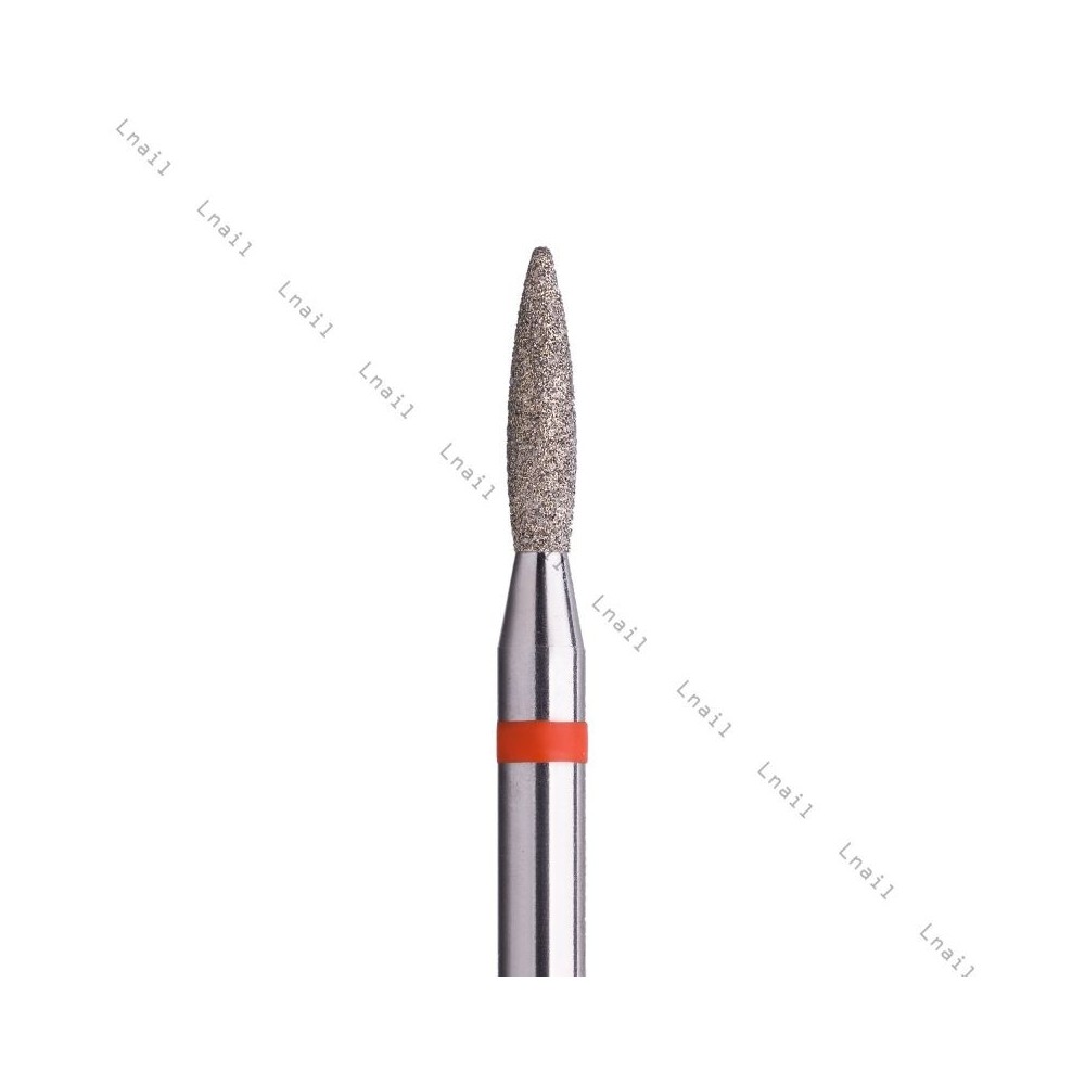 Алмазная фреза пламя Ø1,8 мм красная раб. длина 8,0 мм