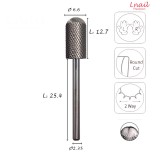 Carbide Cylinder Bit 6.6mm Medium Cross Cut WL 12.7mm L/R