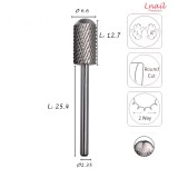 Carbide Cylinder Bit 6.6mm Coarse Cross Cut WL 12.7mm L/R