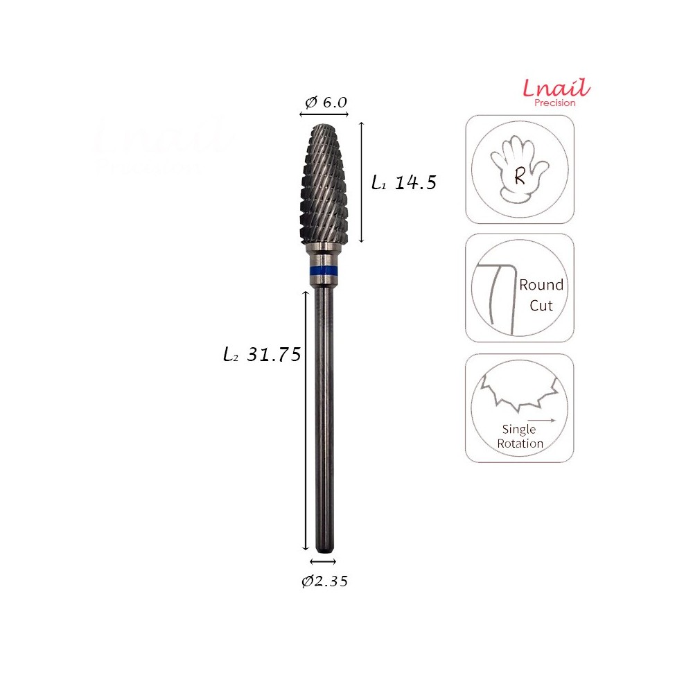 Fresa Mais 6,0mm Media Taglio Incrociato LL 14,5mm