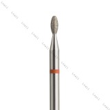 Алмазная фреза олива Ø1,8 мм красная раб. длина 4,5 мм