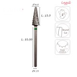 Fresa Cono 6,0mm Grossa Taglio Incrociato LL 15,0mm