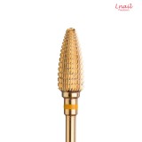 Hartmetall Mais 6,0 mm Extra Fein Gold Längsverzahnung AL 14,5 mm