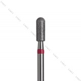 Алмазная фреза цилиндр Ø3,3 мм красная раб. длина 8,0 мм