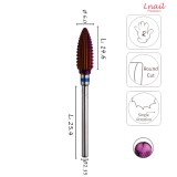 Fresa Flama 6,0mm Media DLC Corte Longitudinal LT 14,6mm