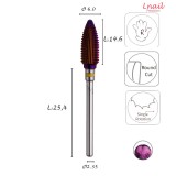 Carbide Flame Bit 6.0mm Extra Fine DLC Long Cut WL 14.6mm