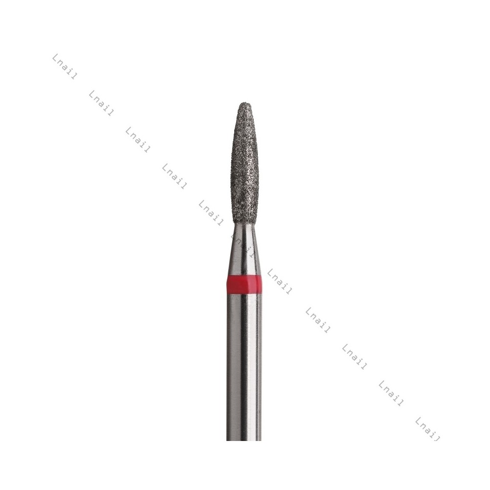 Diamantfräser Flamme Ø1,6mm Roter Ring AL 8,0mm