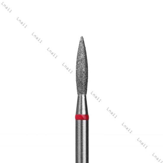 Fresa Diamante Llama Ø2,1mm Anillo Rojo LT 10,0mm