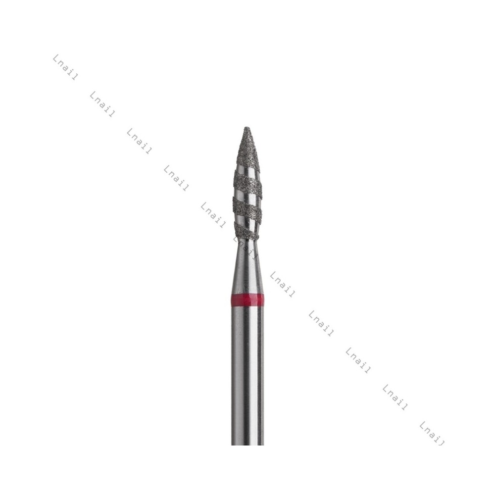 Fresa Diamante Tornado Ø2,1 mm Anillo Rojo LT 8,0 mm