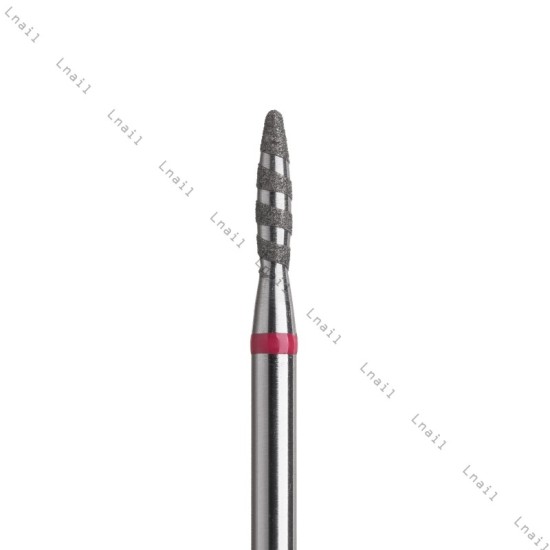 Fresa Diamante Tornado Ø1,8 mm Anello Rosso LL 8,0 mm