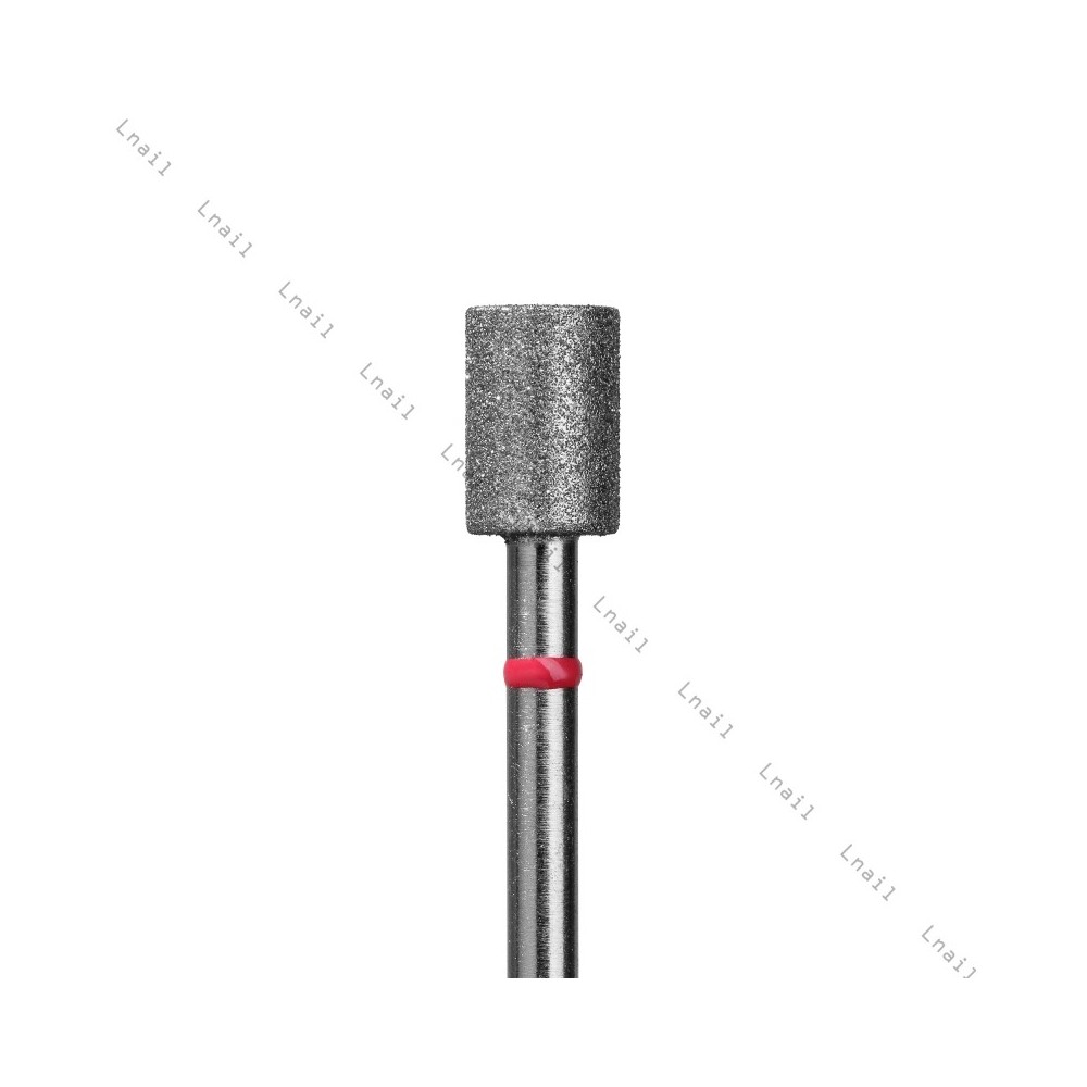 Алмазная фреза цилиндр Ø5,0 мм красная раб. длина 6,0 мм