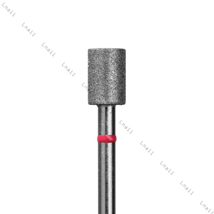 Fresa Diamante Cilindro Ø5,0 mm Anello Rosso LL 6,0 mm