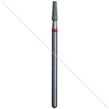 Алмазная фреза конус Ø2,3 мм красная раб. длина 8,0 мм