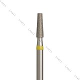 Fresa Diamante Cono Ø2,3 mm Anillo Amarillo LT 8,0 mm