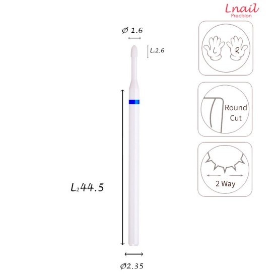 Fresa Mais 1.6mm Media Taglio Incrociato LL 2.6mm L/R