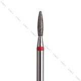 Diamond Bit Flame Ø1.8 mm Red Ring WL 8.0 mm