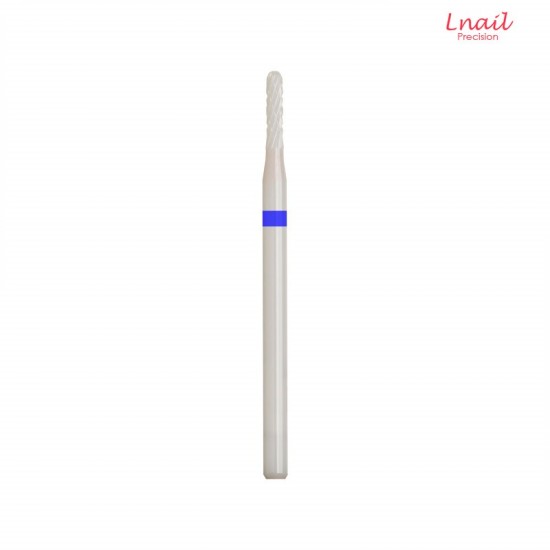 Ceramic Cuticle Cylinder Bit 1.6mm Medium Cross Cut WL 7.5mm
