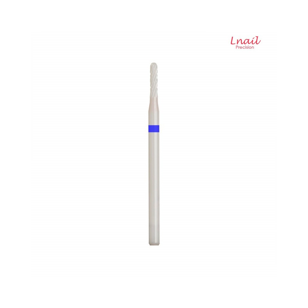 Ceramic Cuticle Cylinder Bit 1.6mm Medium Cross Cut WL 7.5mm