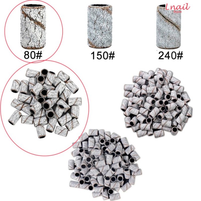 Schleifbänder 80# Zebra Ø7,0mm 50 Stück | Lnail