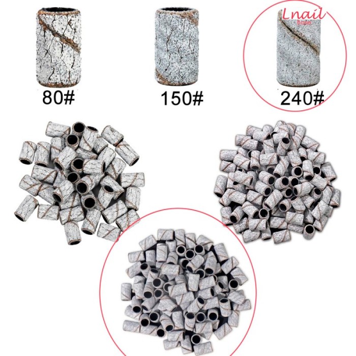 Bandas abrasivas 240# Zebra Ø7,0mm 50 uds | Lnail